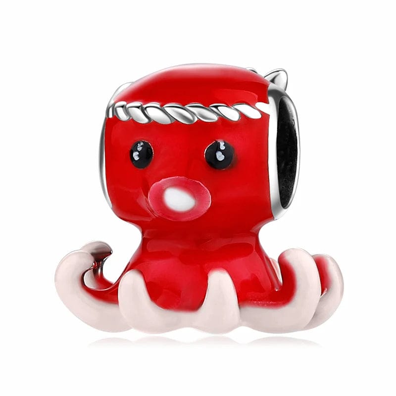 Pangama Jewelry Red Octopus Charm