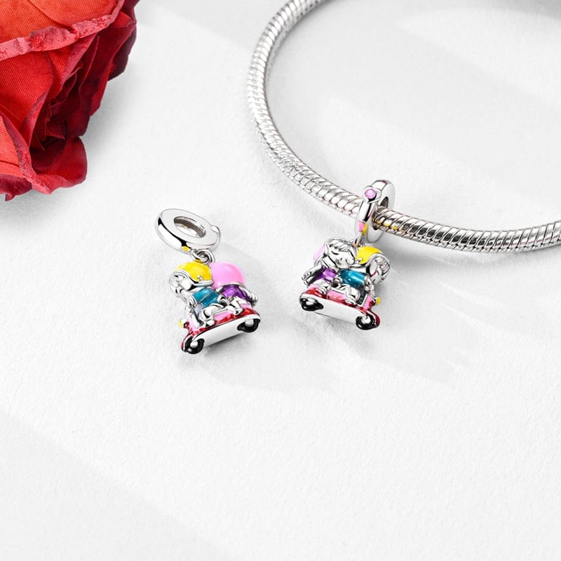 Pangama Jewelry Romantic Scooter Ride Couple Charm