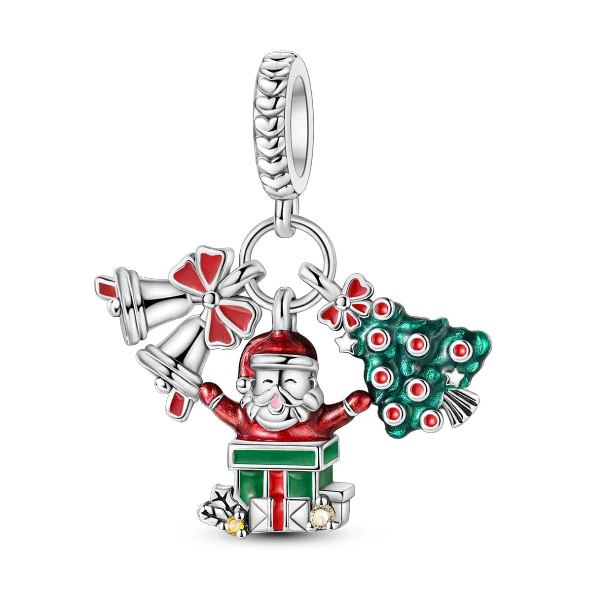 Pangama Jewelry Santa, Christmas Tree & Bells Charm