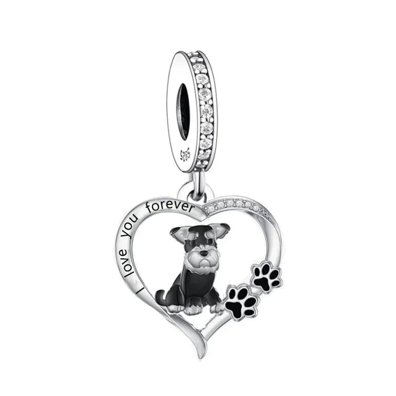 Pangama Jewelry Schnauzer Heart Charm