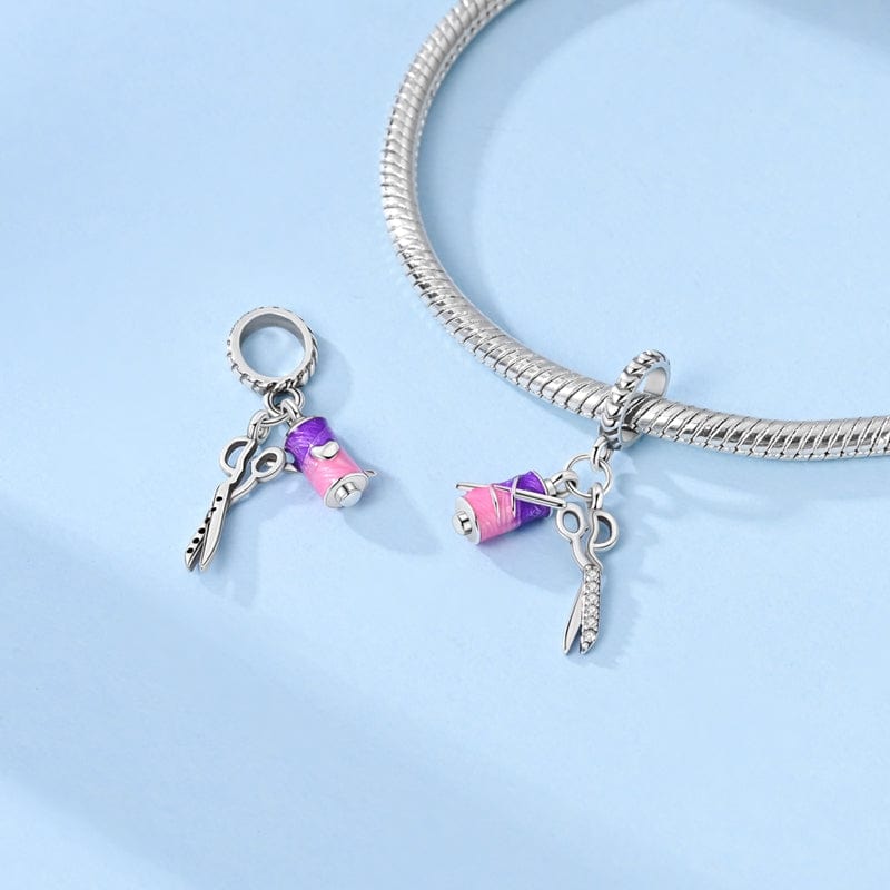 Pangama Jewelry Sewing Scissors and Thread Charm