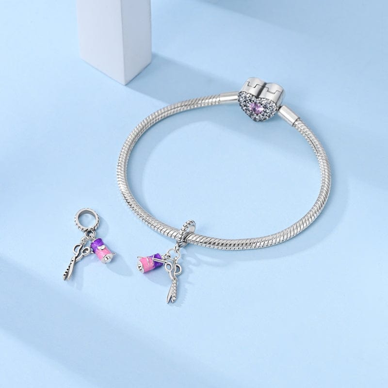 Pangama Jewelry Sewing Scissors and Thread Charm