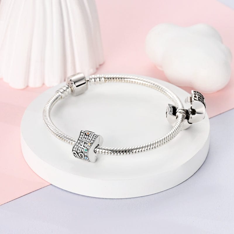 Pangama Jewelry Shimmering Music Staff & Notes Charm