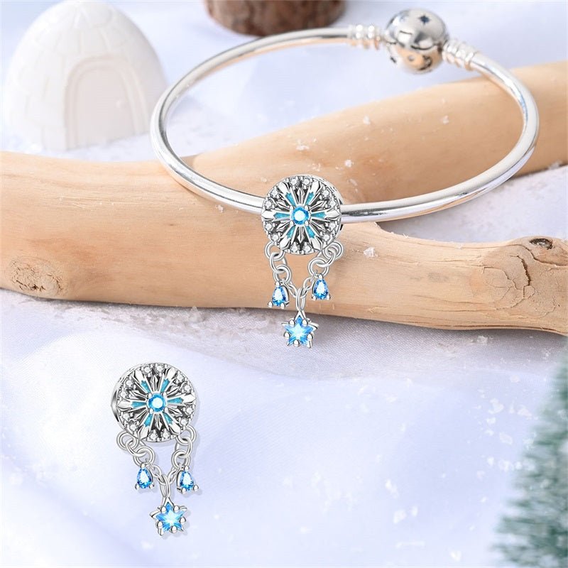 Pangama Jewelry Shimmering Snowflake Drop Charm