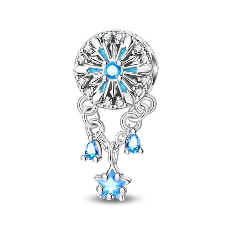 Pangama Jewelry Shimmering Snowflake Drop Charm