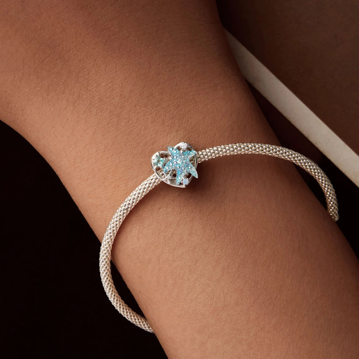 Pangama Jewelry Shimmering Starfish & Ocean Heart Charm