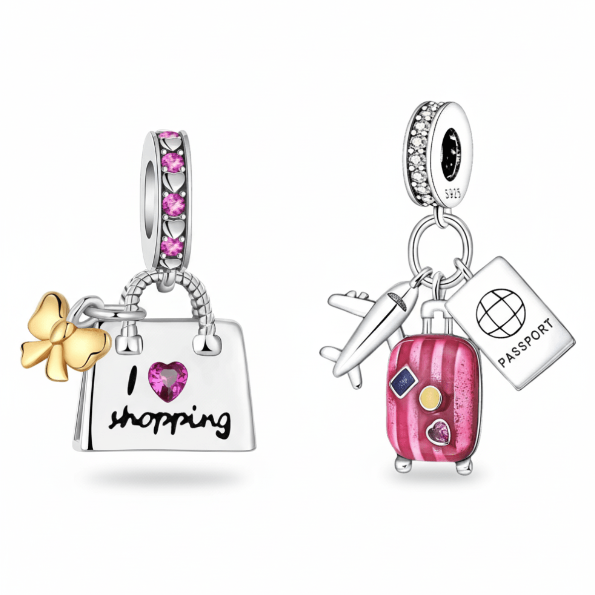 Pangama Jewelry Shopping & Travel Charm Duo