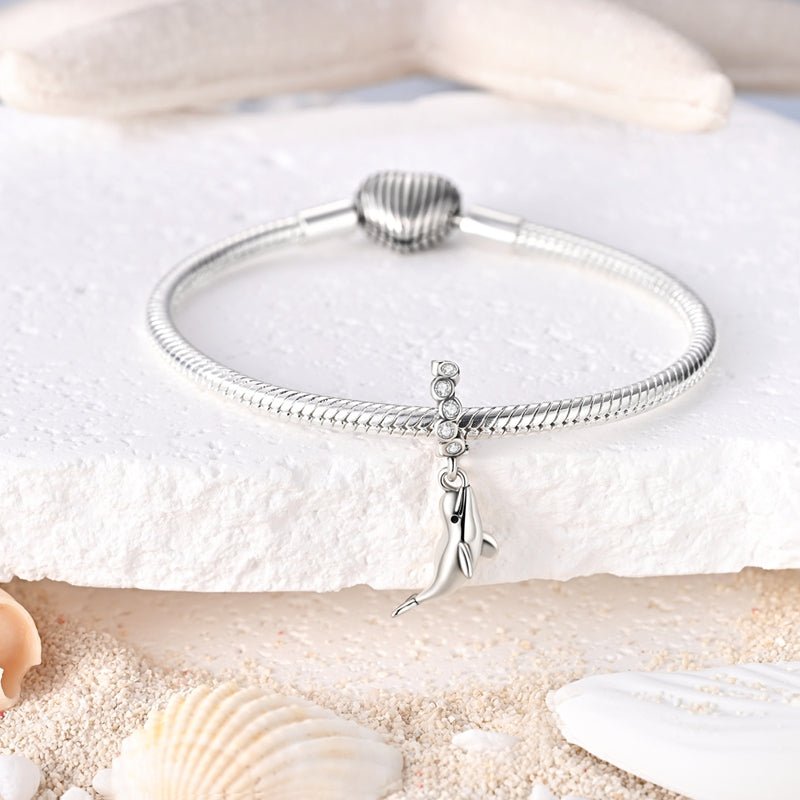 Pangama Jewelry Silver Dolphin Dangle Charm
