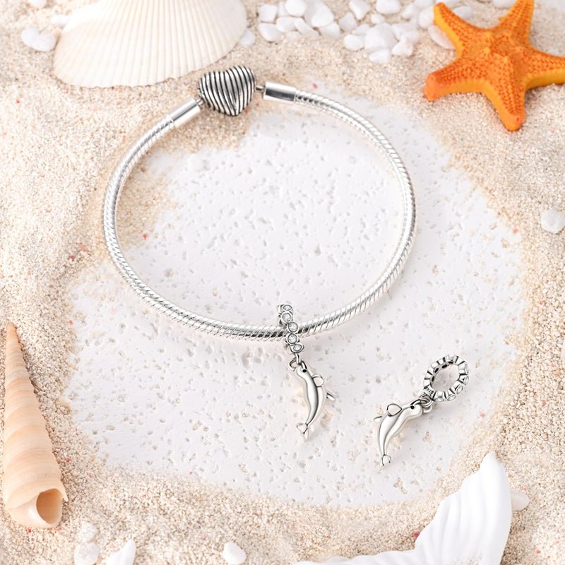 Pangama Jewelry Silver Dolphin Dangle Charm