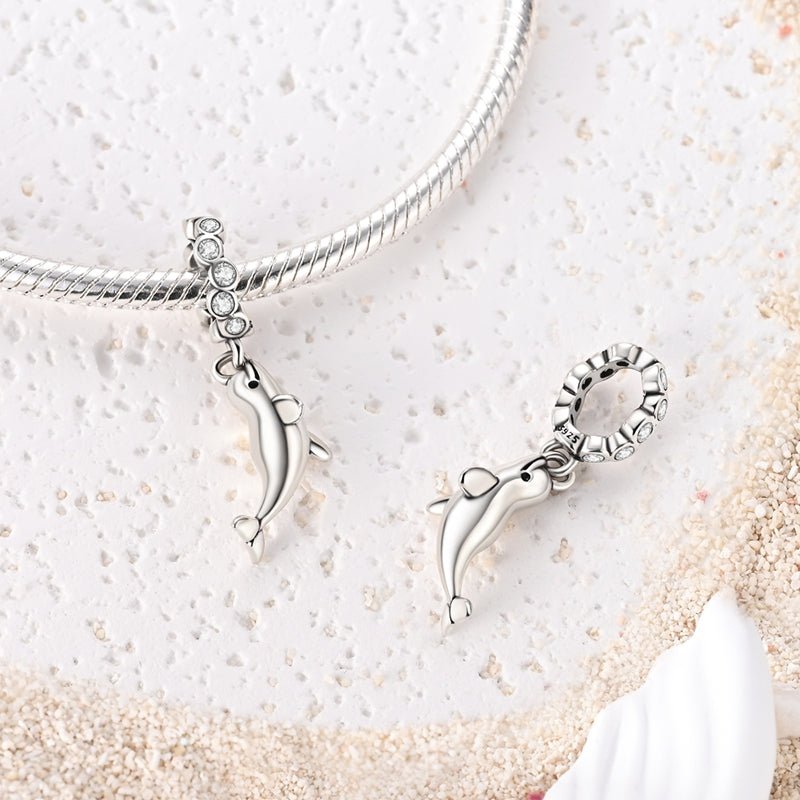 Pangama Jewelry Silver Dolphin Dangle Charm