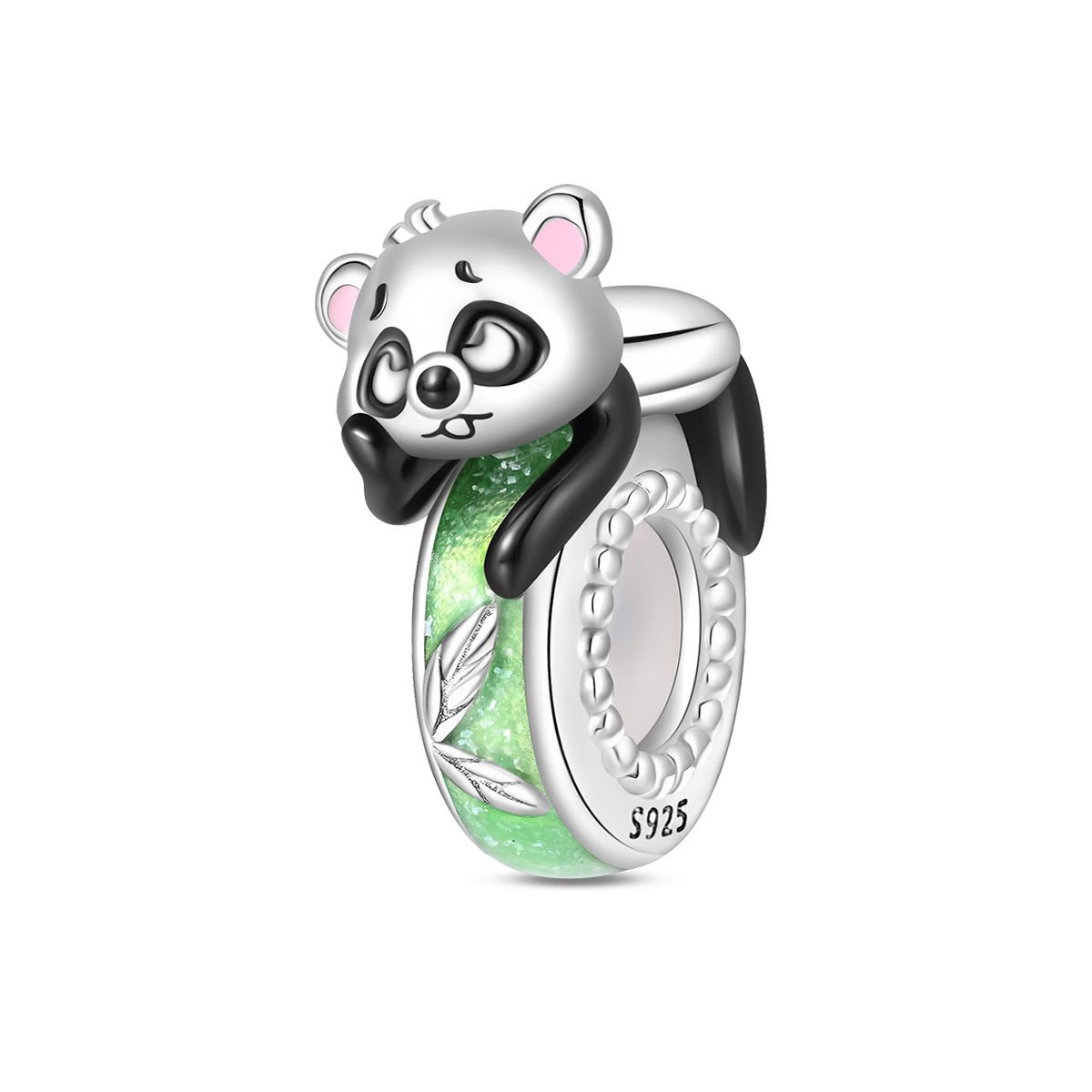 Pangama Jewelry Sleeping Panda & Bamboo Glow Charm
