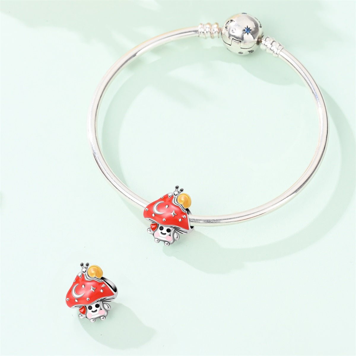 Pangama Jewelry Snail on Magic Mushroom Charm