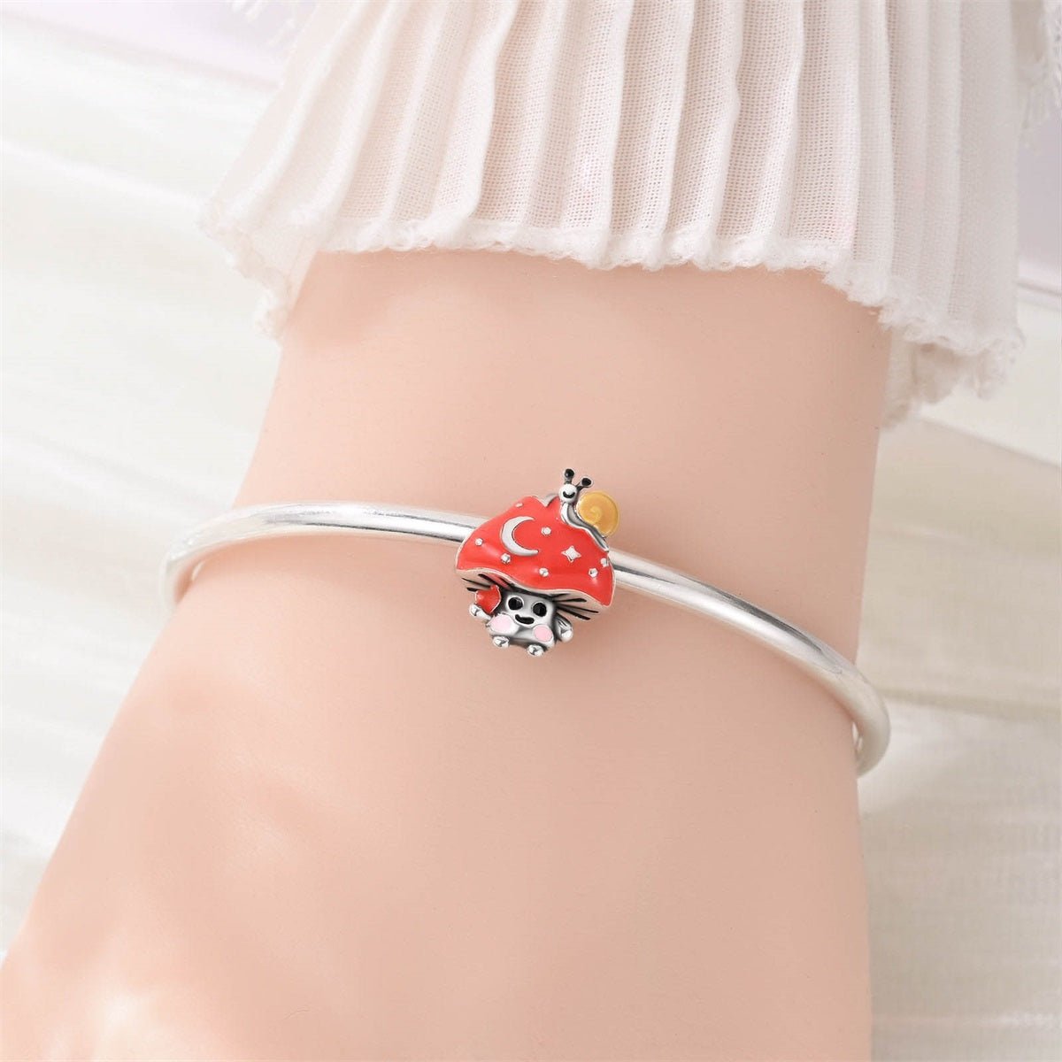 Pangama Jewelry Snail on Magic Mushroom Charm