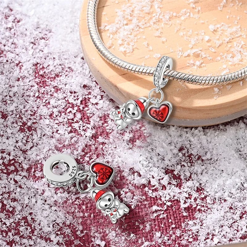 Pangama Jewelry Snowman with Red Heart Charm