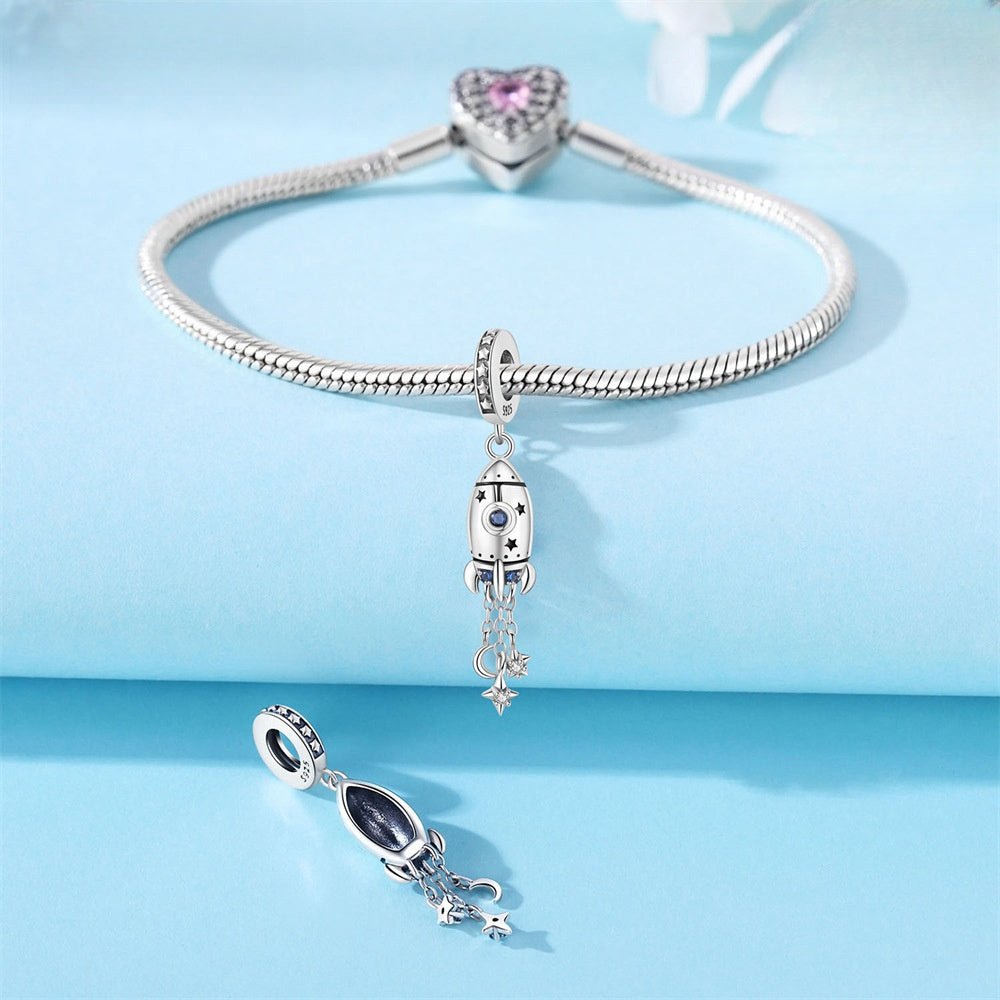Pangama Jewelry Space Love Rocket Charm