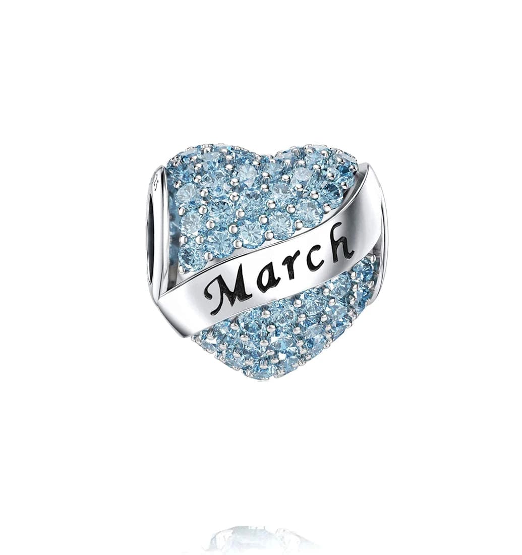 Pangama Jewelry Sparkling Birthstone Heart Charms