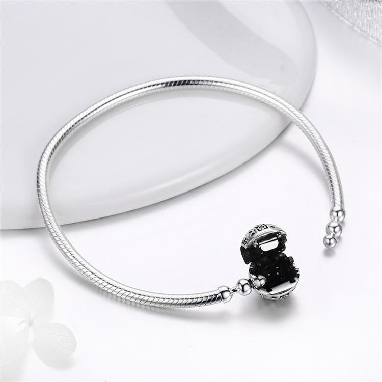 Pangama Jewelry Sparkling Globe Clasp Charm Bracelet