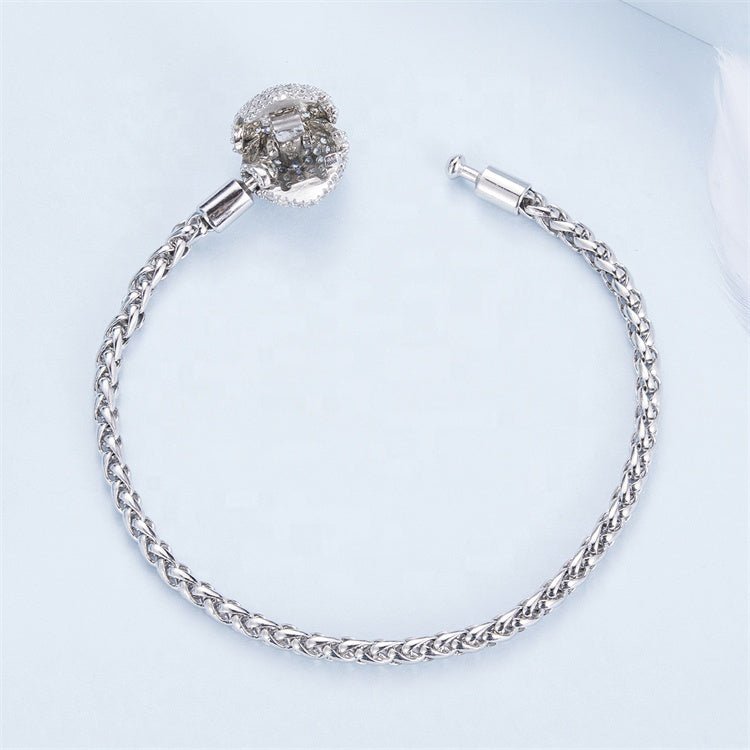 Pangama Jewelry Sparkling Heart Pavé Chain Bracelet