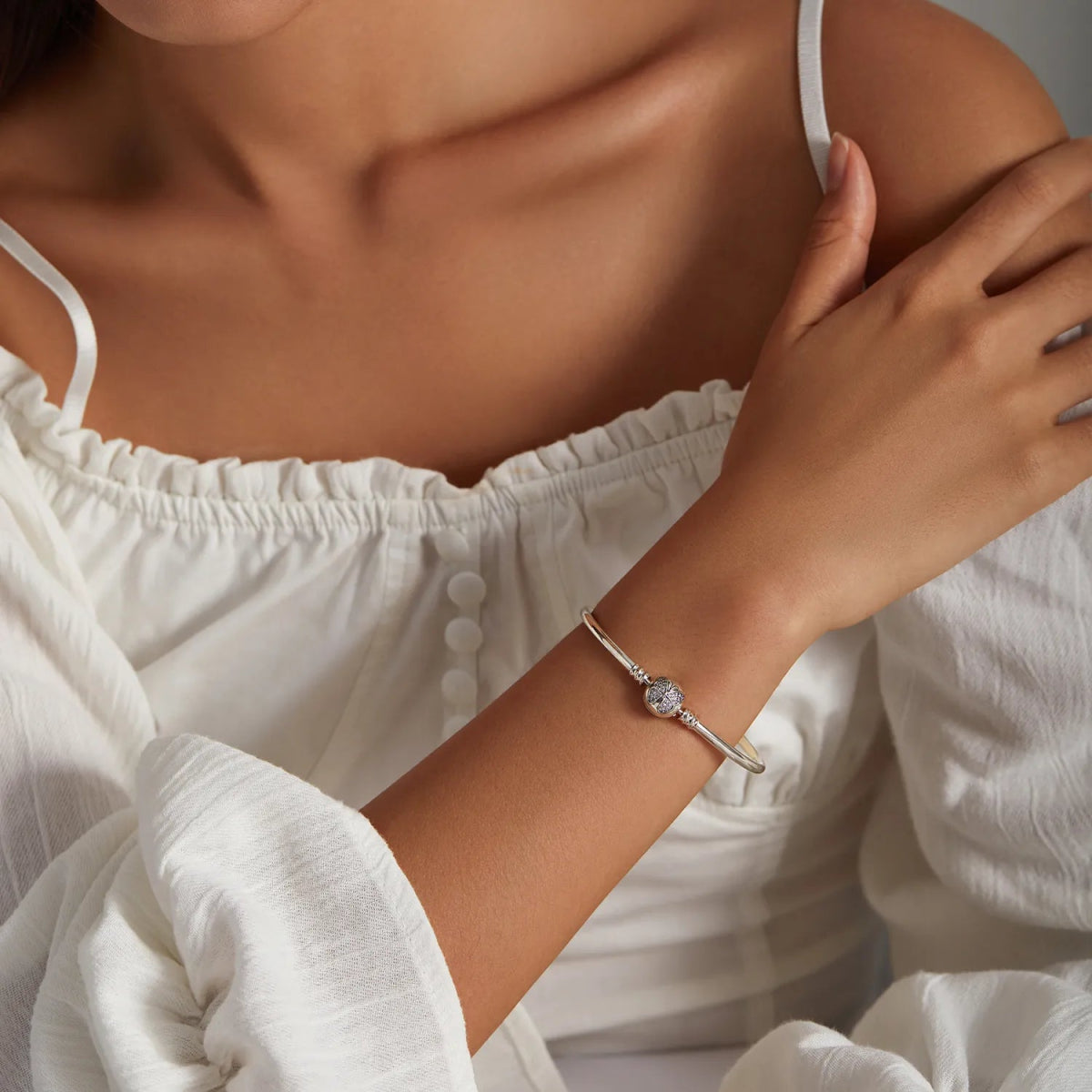 Pangama Jewelry Sparkling Pavé Butterfly Bangle