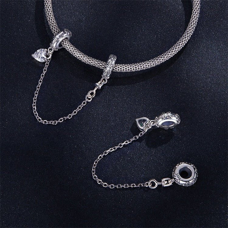 Pangama Jewelry Sparkling Pavé Safety Chain Charm