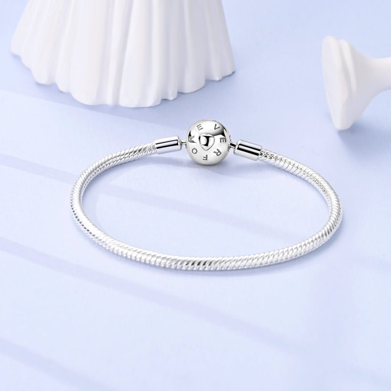 Pangama Jewelry Sparkling Pink Heart Charm Bracelet