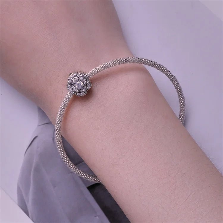 Pangama Jewelry Radiant Bloom Sparkling Flower Charm