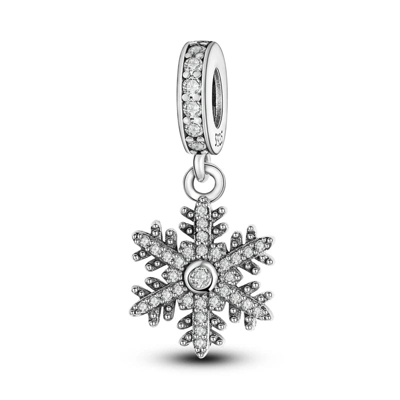 Pangama Jewelry Sparkling Snowflake Charm with Pave Crystals