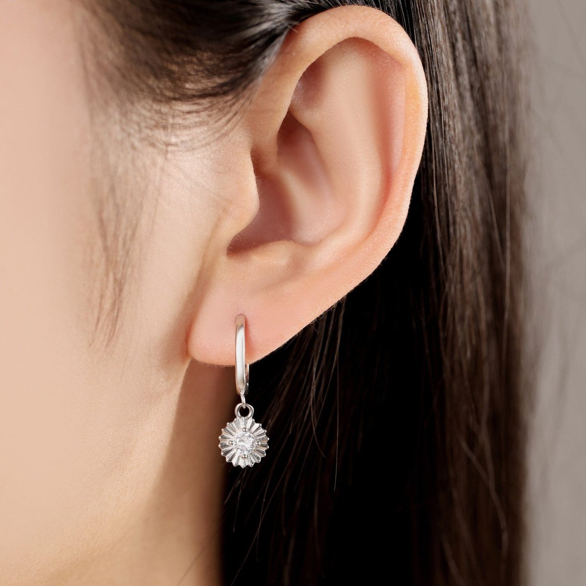 Pangama Jewelry Sparkling Starburst Drop Earrings