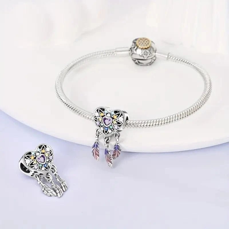 Pangama Jewelry Spiritual Heart Dreamcatcher Charm