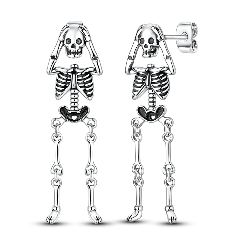 Pangama Jewelry Spooky Skeleton Dangle Earrings