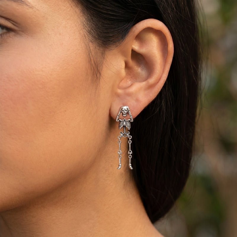 Pangama Jewelry Spooky Skeleton Dangle Earrings