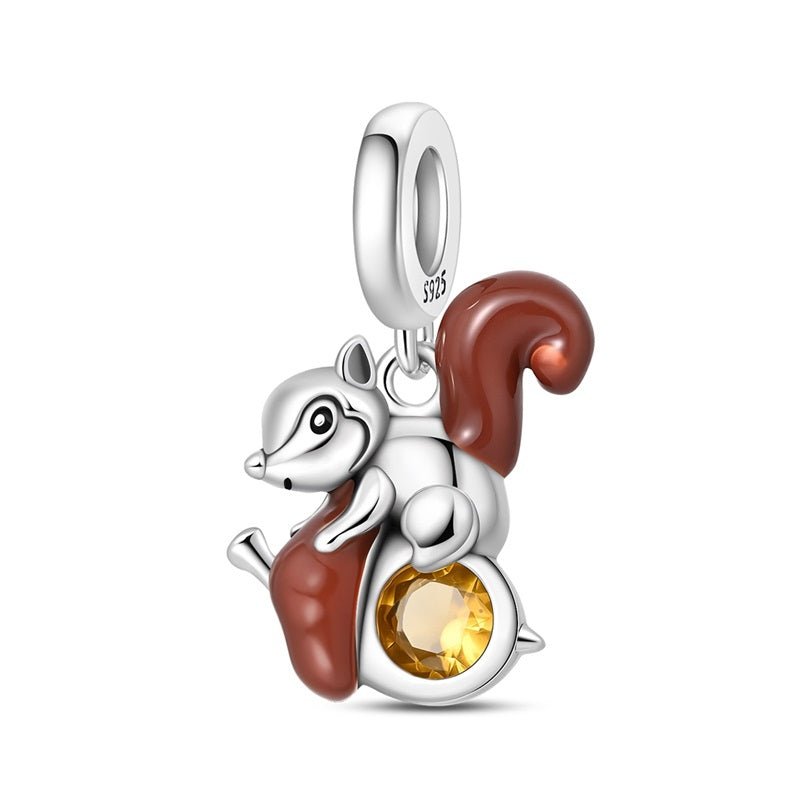 Pangama Jewelry Squirrel with Acorn Dangle Charm
