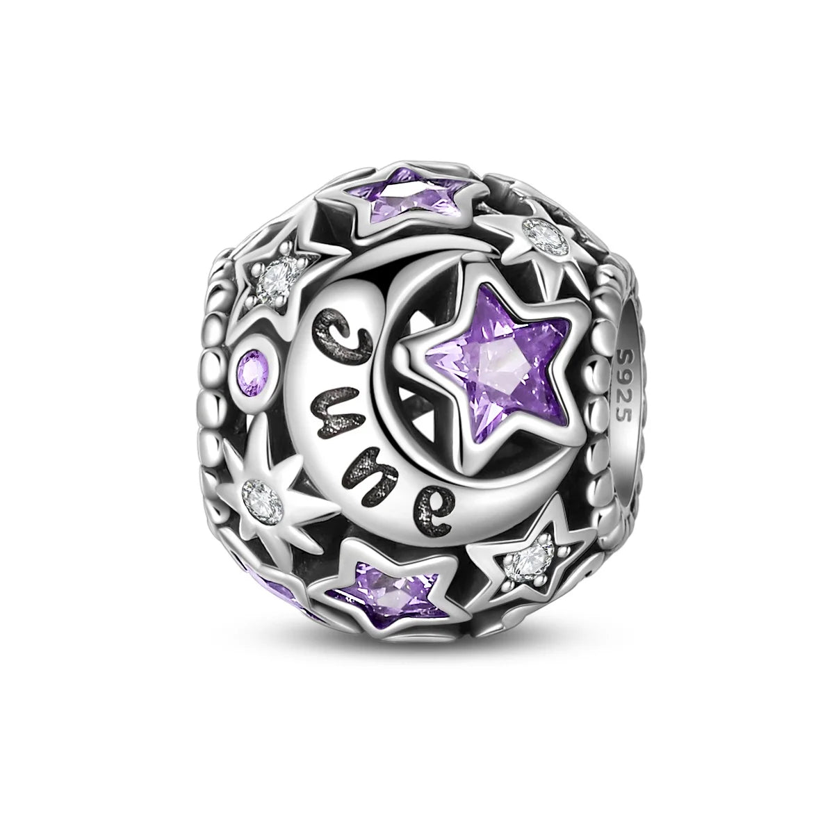 Pangama Jewelry Star & Moon Birthstone Charm