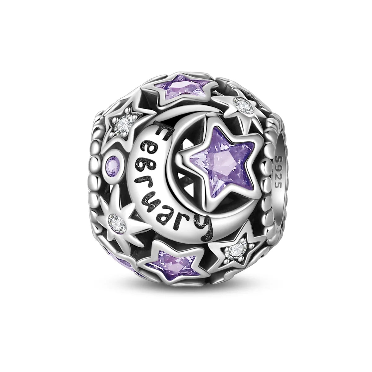 Pangama Jewelry Star & Moon Birthstone Charm