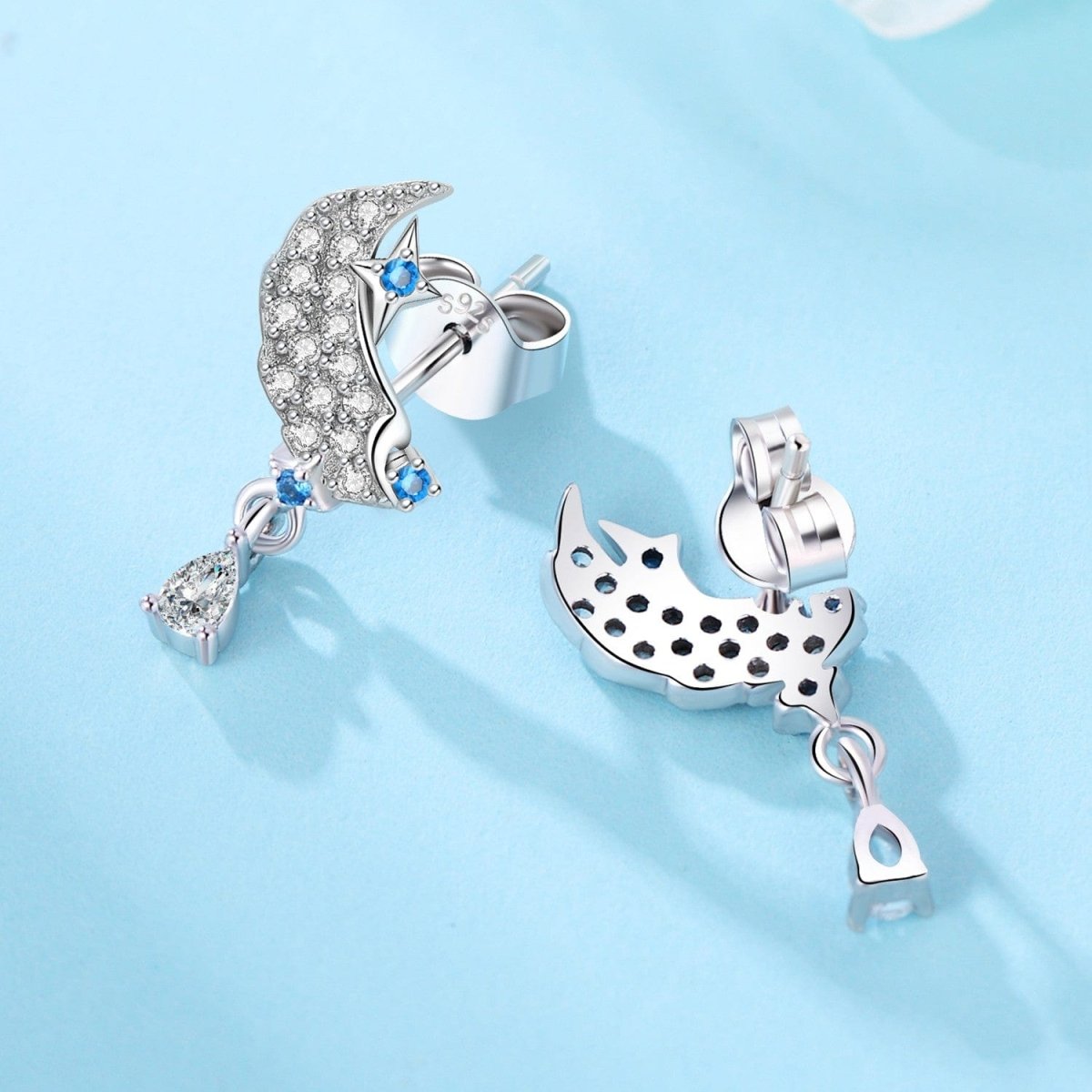 Pangama Jewelry Starlit Crescent Drop Earrings