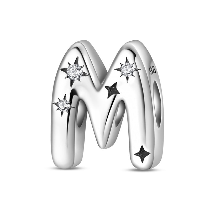 Pangama Jewelry Starry Letter A~Z Alphabet Charm