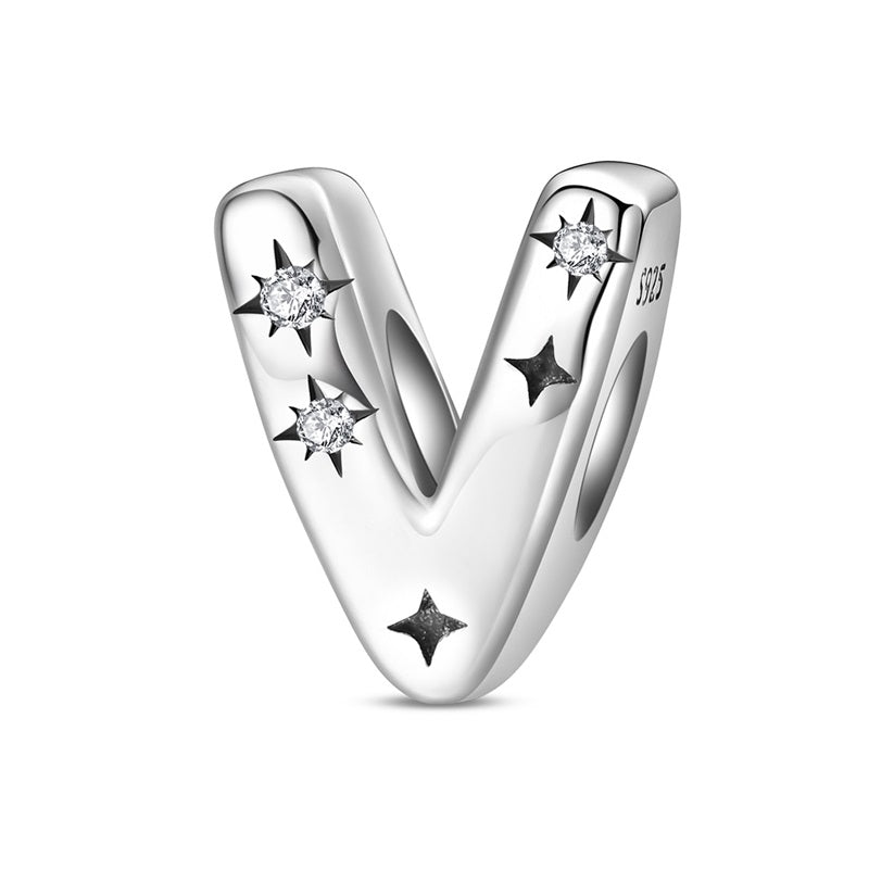 Pangama Jewelry Starry Letter A~Z Alphabet Charm