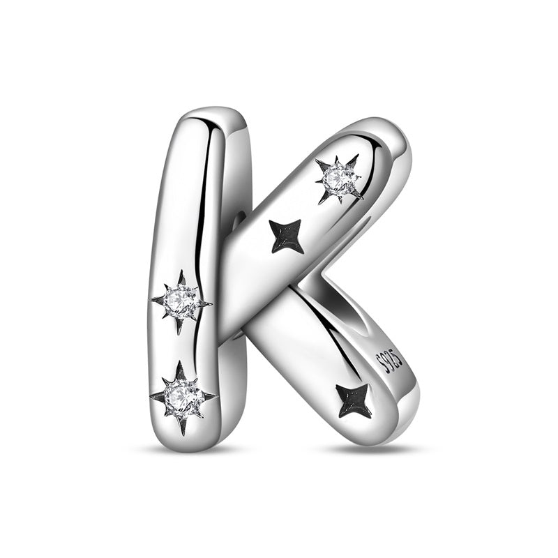 Pangama Jewelry Starry Letter A~Z Alphabet Charm