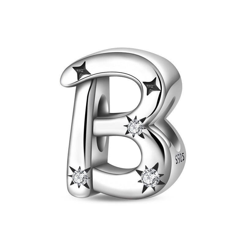 Pangama Jewelry Starry Letter A~Z Alphabet Charm