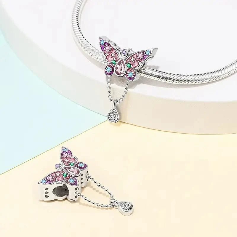 Pangama Jewelry Starry Pink Butterfly Charm