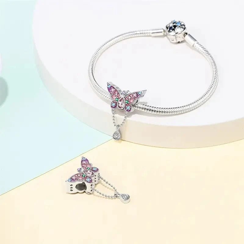 Pangama Jewelry Starry Pink Butterfly Charm