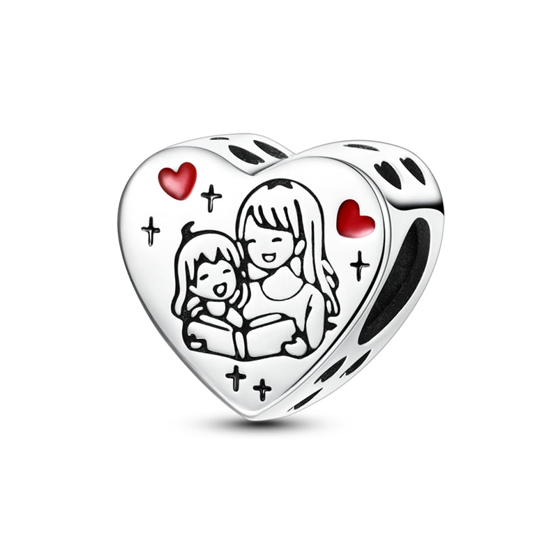 Pangama Jewelry Storytime Mother & Daughter Love Heart Charm