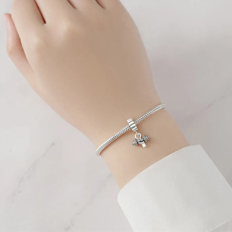 Pangama Jewelry Strength & Dumbbell Dangle Charm