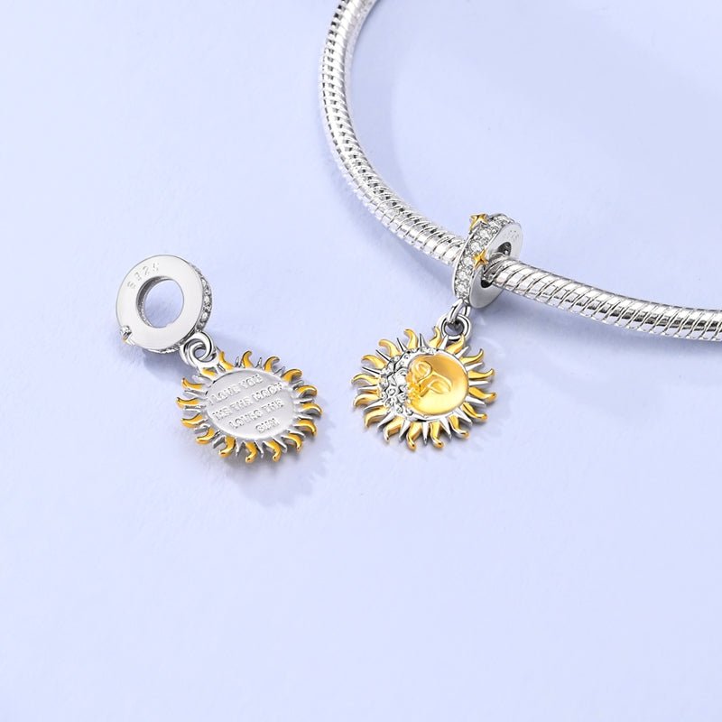 Pangama Jewelry Sun & Moon Dangle Charm