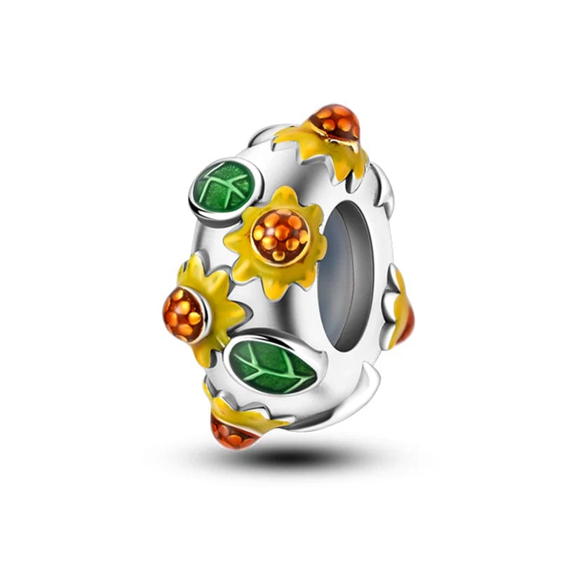 Pangama Jewelry Sunflower Blossom Charm Spacer