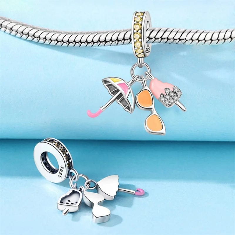 Pangama Jewelry Sunny Day Summer Trio Dangle Charm