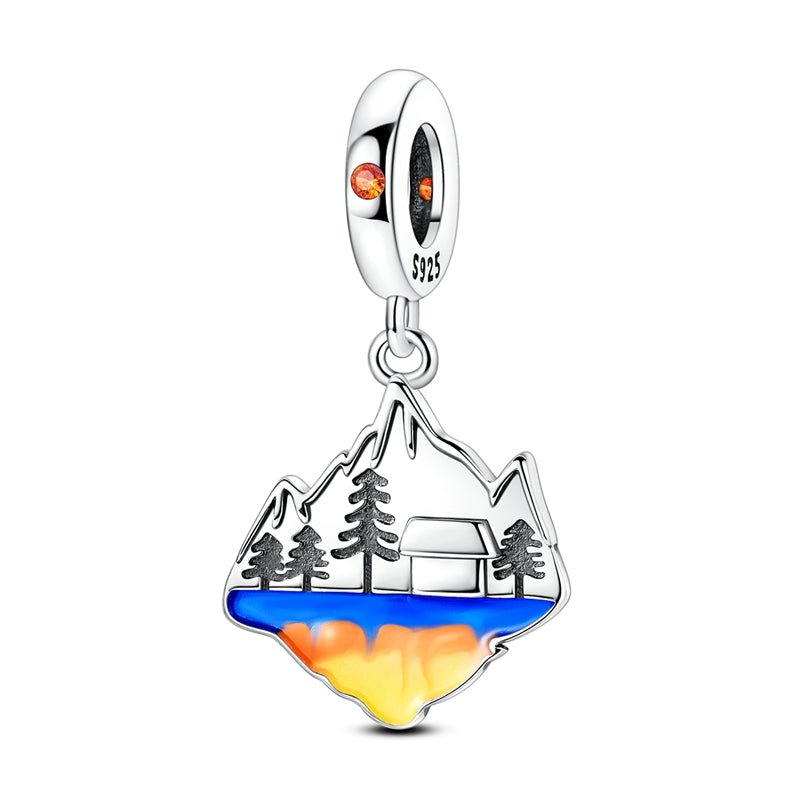 Pangama Jewelry Sunset Mountain Faith Dangle Charm