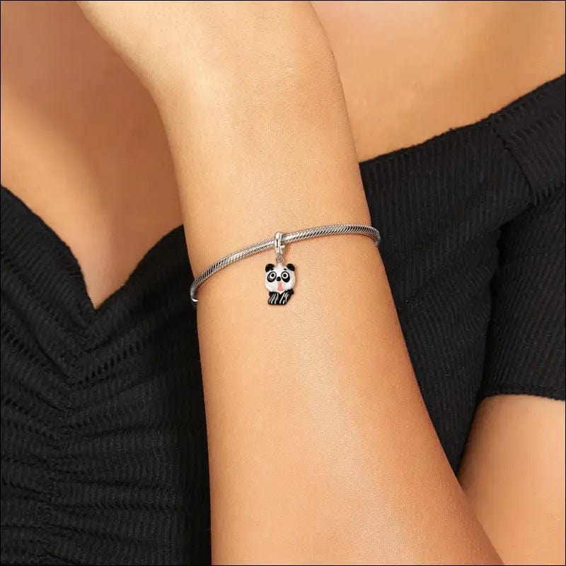 Pangama Jewelry Surprised Panda Dangle Charm