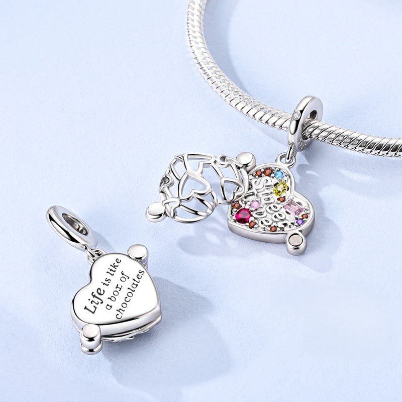 Pangama Jewelry Sweet Love Heart Chocolate Quote Charm