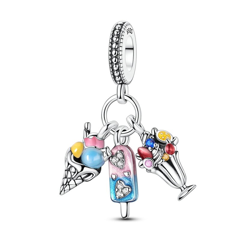 Pangama Jewelry Sweet Treats Ice Cream, Popsicle & Milkshake Dangle Charm
